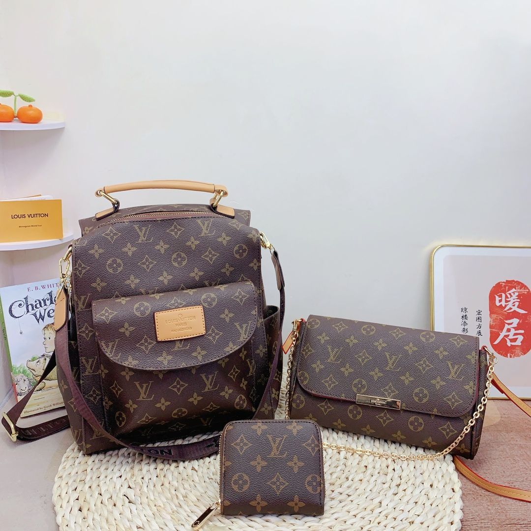 LOUIS VUITTON ルイヴィトン老花ランドセル 財布 3点セット - メルカリ