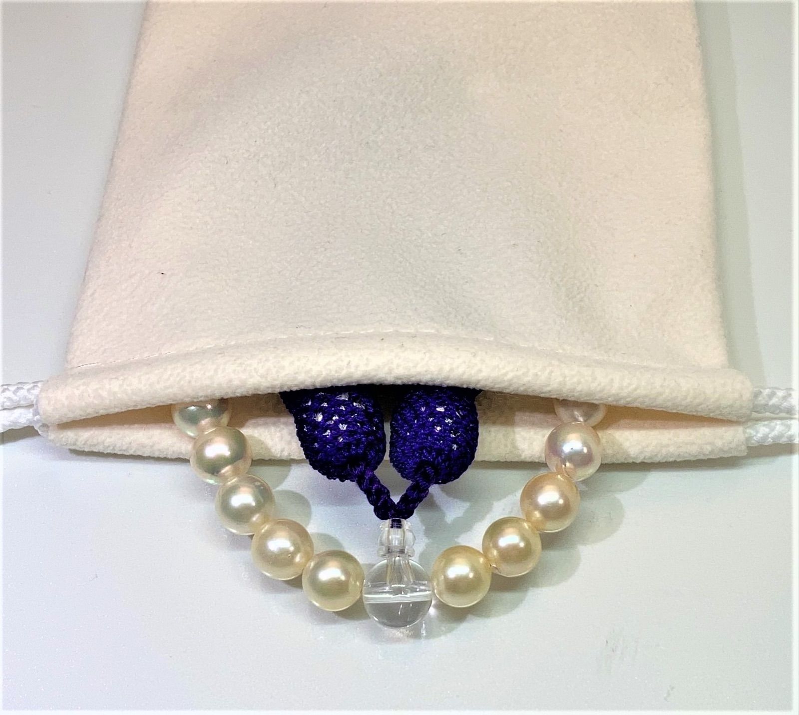 あこや真珠 数珠 念珠 大珠 全宗派使用可能 保証＆手引き付-