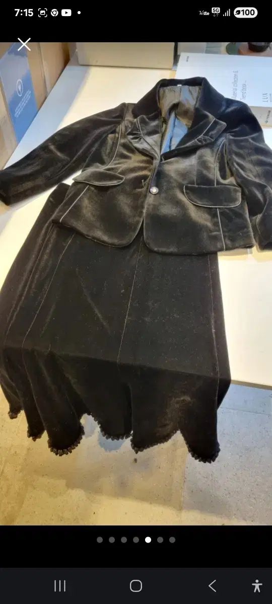 ツアーベルベット スーツ セット ブラック