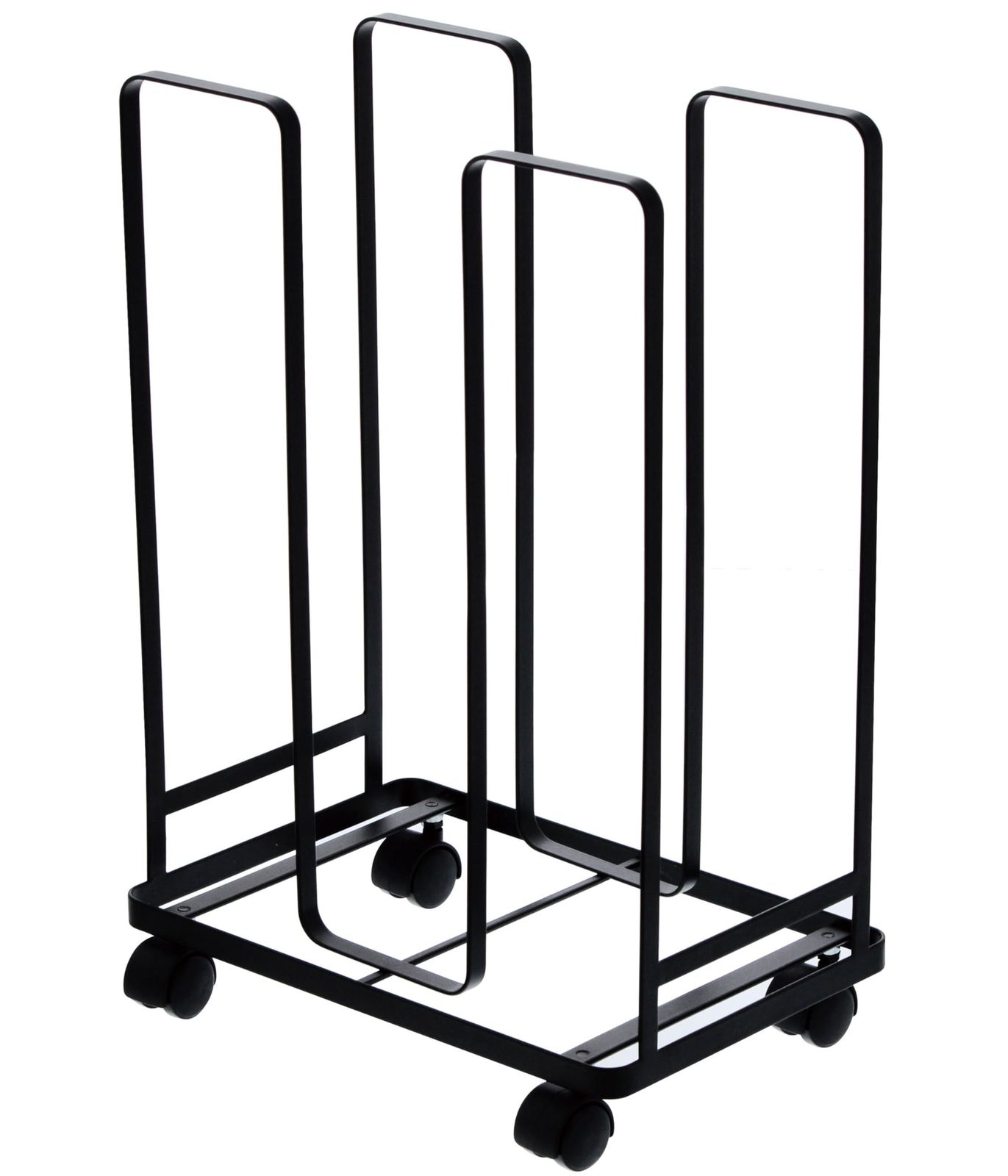 tower 段ボール タワー 収納 約W30×D23×H43.5cm キャスター付 ブラック そのまま結束できる ダンボールストッカー 3304 山崎実業(Yamazaki)