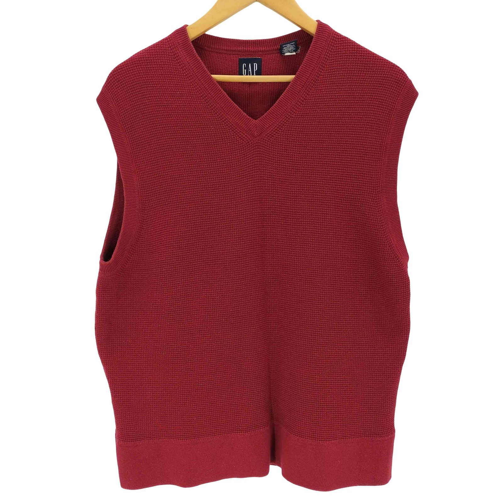 ギャップ Gap old 香港製 コットンベスト サーマル メンズ JPN：M 