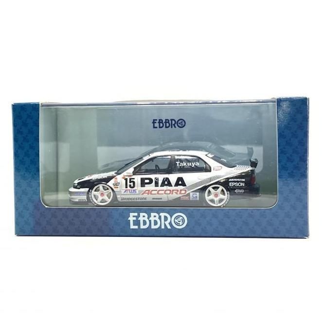 ミニカー　1/43 JTCC 1996 PIAA ACCORD VTEC #15(ホワイト×ブラック) [45040] エブロ1/43 JTCC 1996 PIAA アコード VTEC #15｜ミニカー