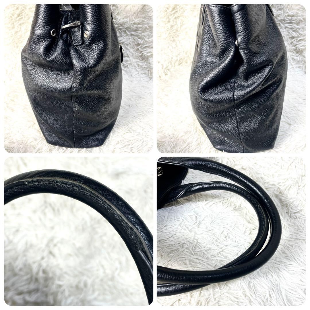 ジョセフ JOSEPH 牛革 シボ革 2way ショルダーバッグ ブラック 黒