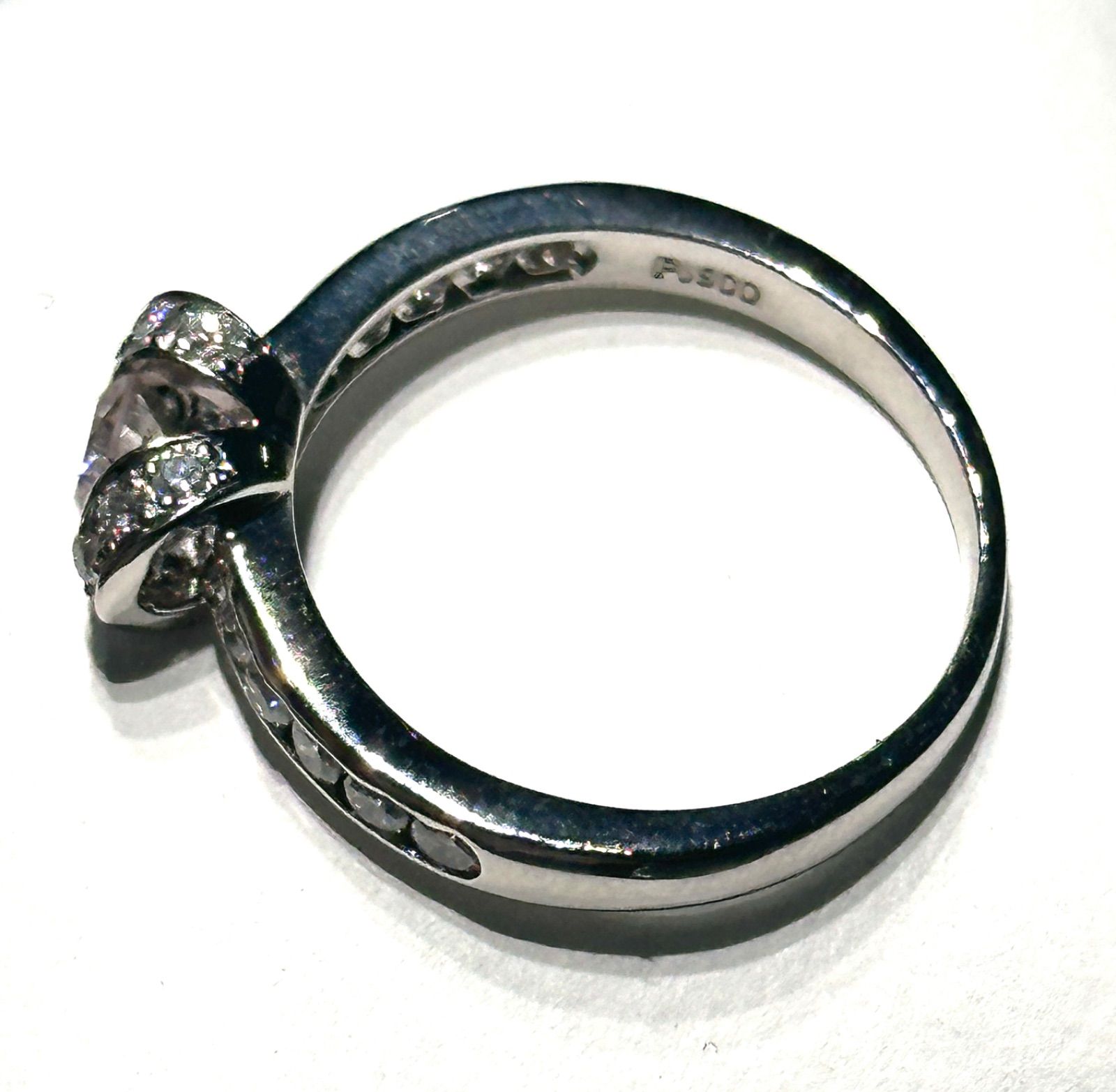 鑑別書付Pt900ライトピンクダイヤ0.224ctダイヤ0.37ctリング - メルカリ 