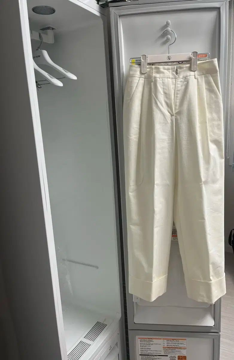 UMER ターンアップ コットンパンツ クリーム