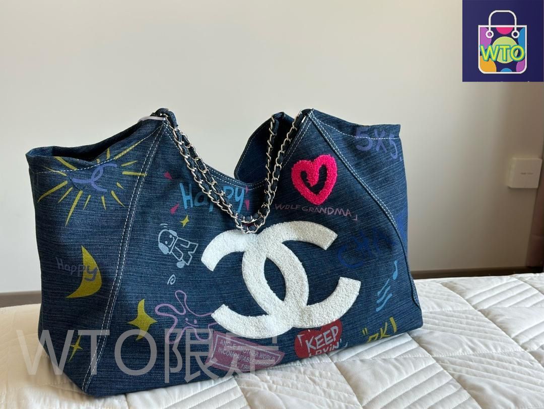 CHANELシャネルのスター同款デニム大サイズショルダーバッグ