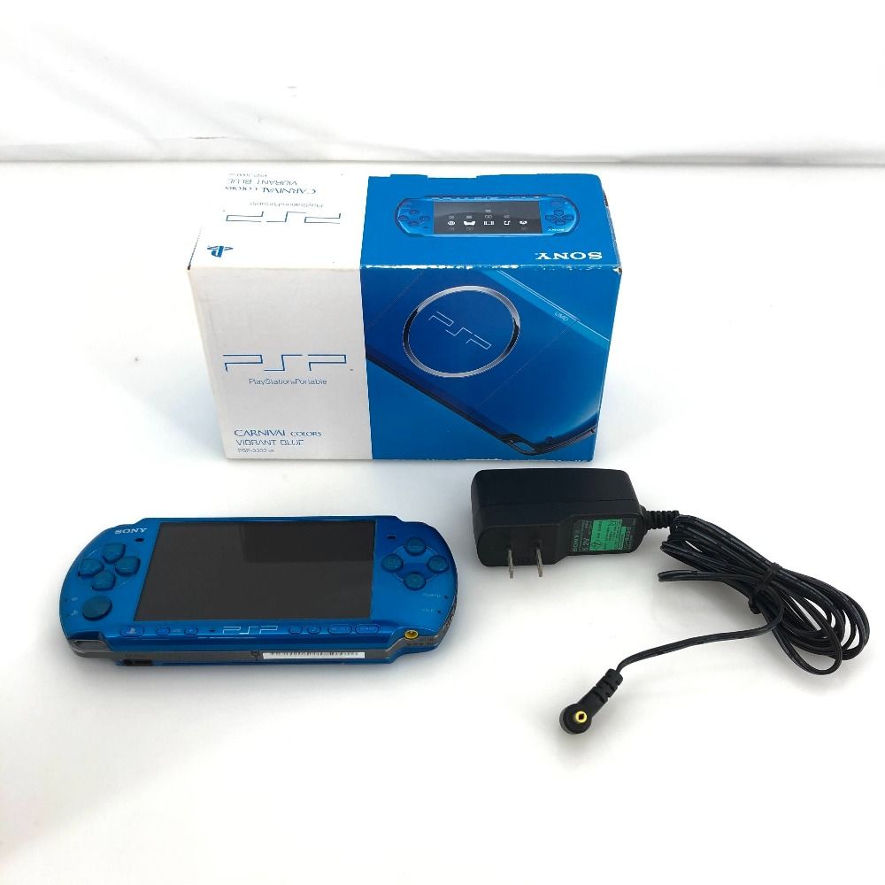05w15781T PSP PlayStation ポータブル 本体 箱あり VIVRANTブルー メモリーカード2GB 画面ヤケあり ＊動作 済み＊ 品