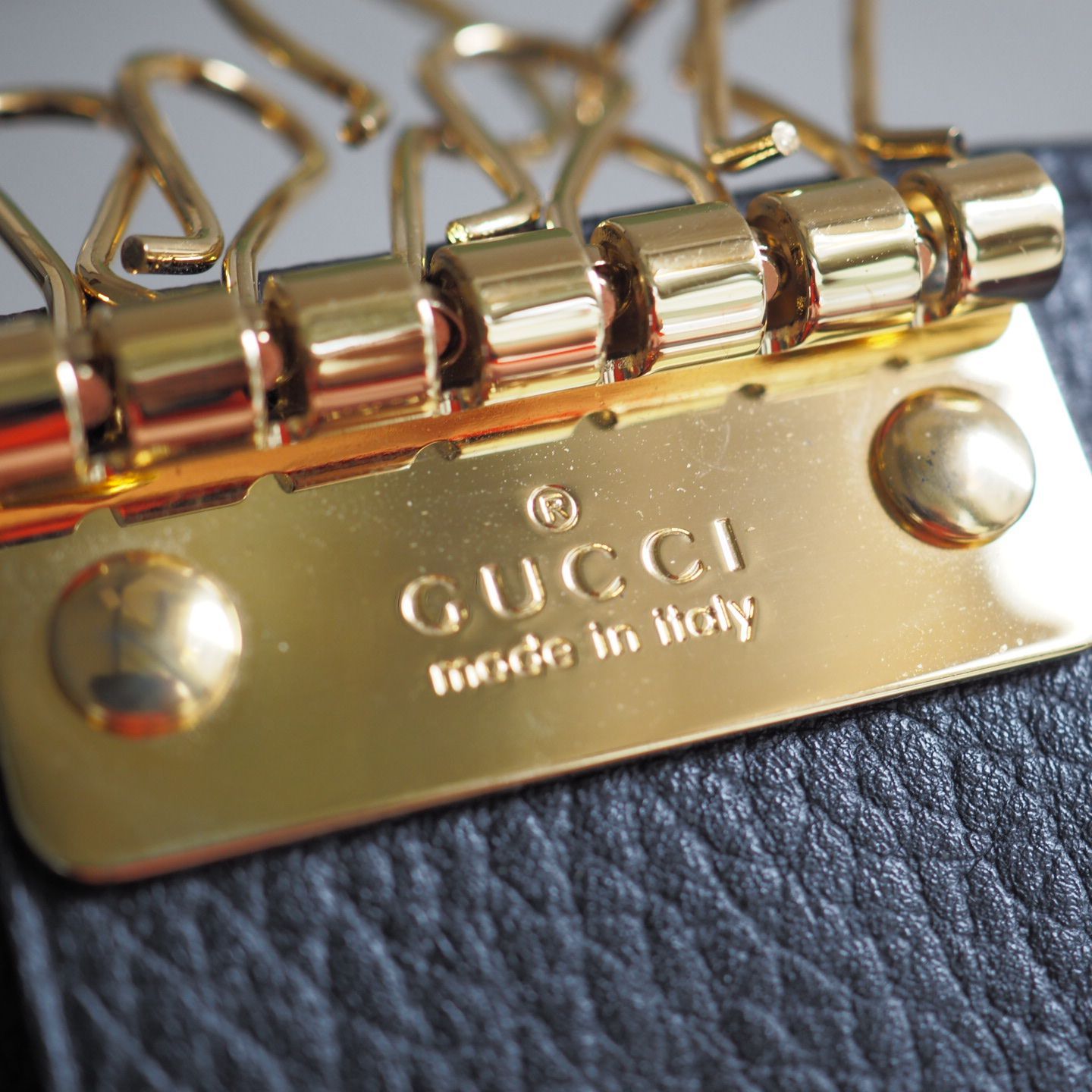 現行品！未使用極美品☆ グッチ GUCCI GGマーモント 6連 キーケース 黒