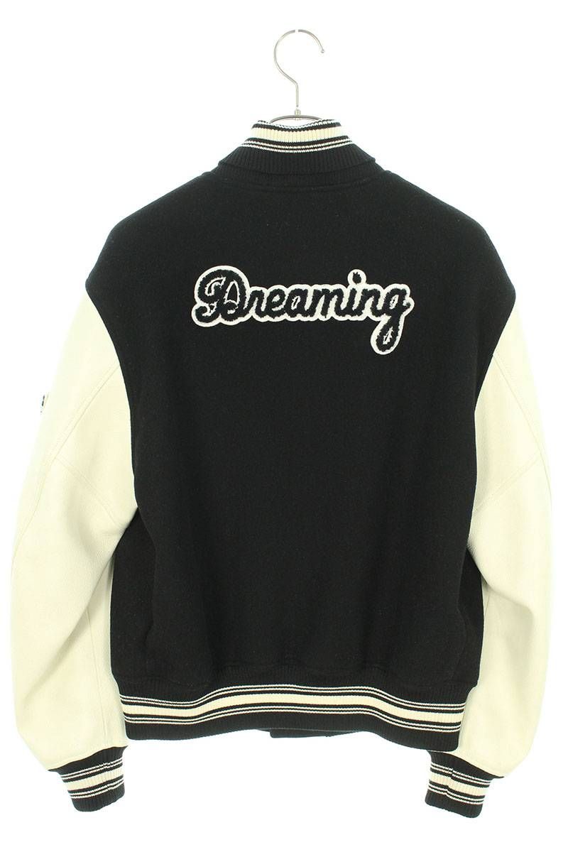 ルイヴィトン 19AW HHL07EJNU ロゴワッペンレザー切替スタジャン 