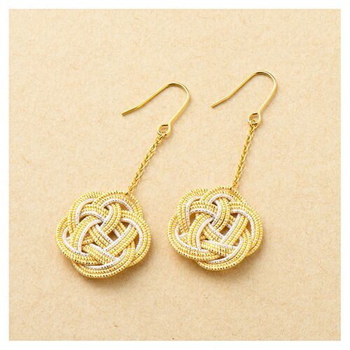 (まとめ）#エヌビー ピアス 水引ピアス くちなし色 2692002 【×3セット】