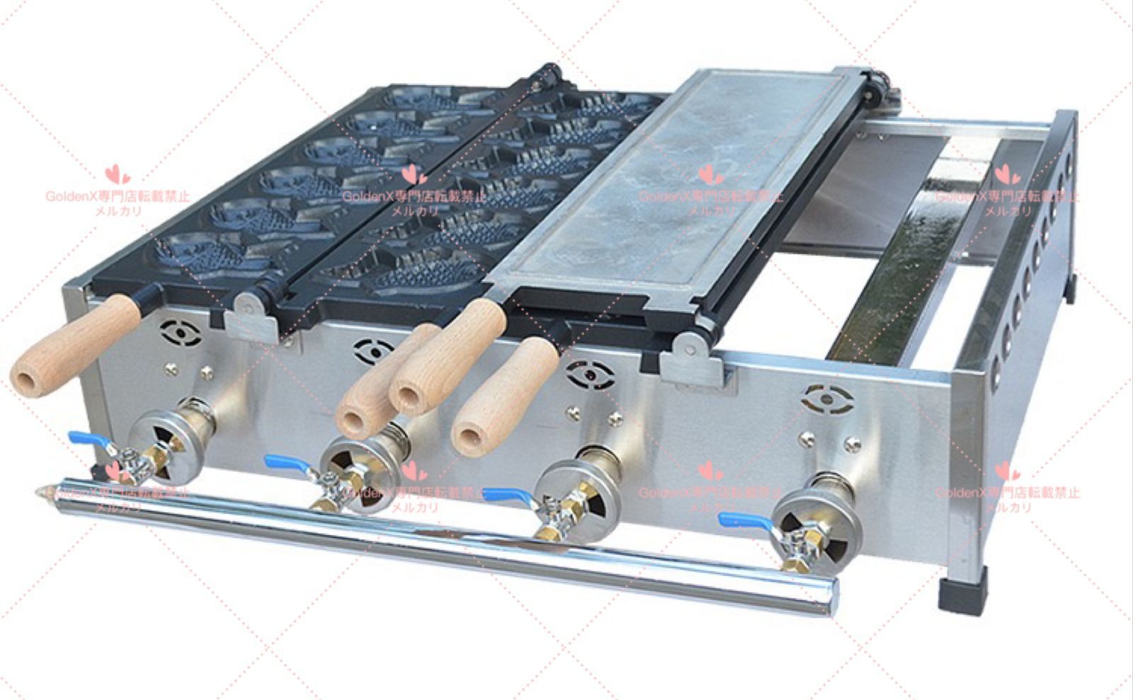 爆売り！【送料無料】LPガス たい焼き器 6匹×2連 12匹