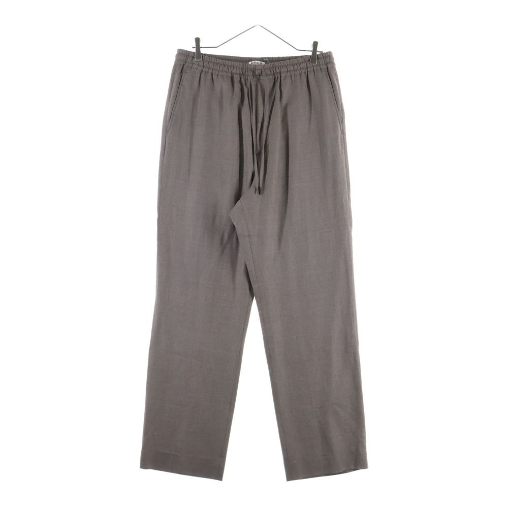 AURALEE オーラリー 23AW SUPER LIGHT WOOL EASY SLACKS ライトウール イージースラックス パンツ A23AP02OS チャコールグレー
