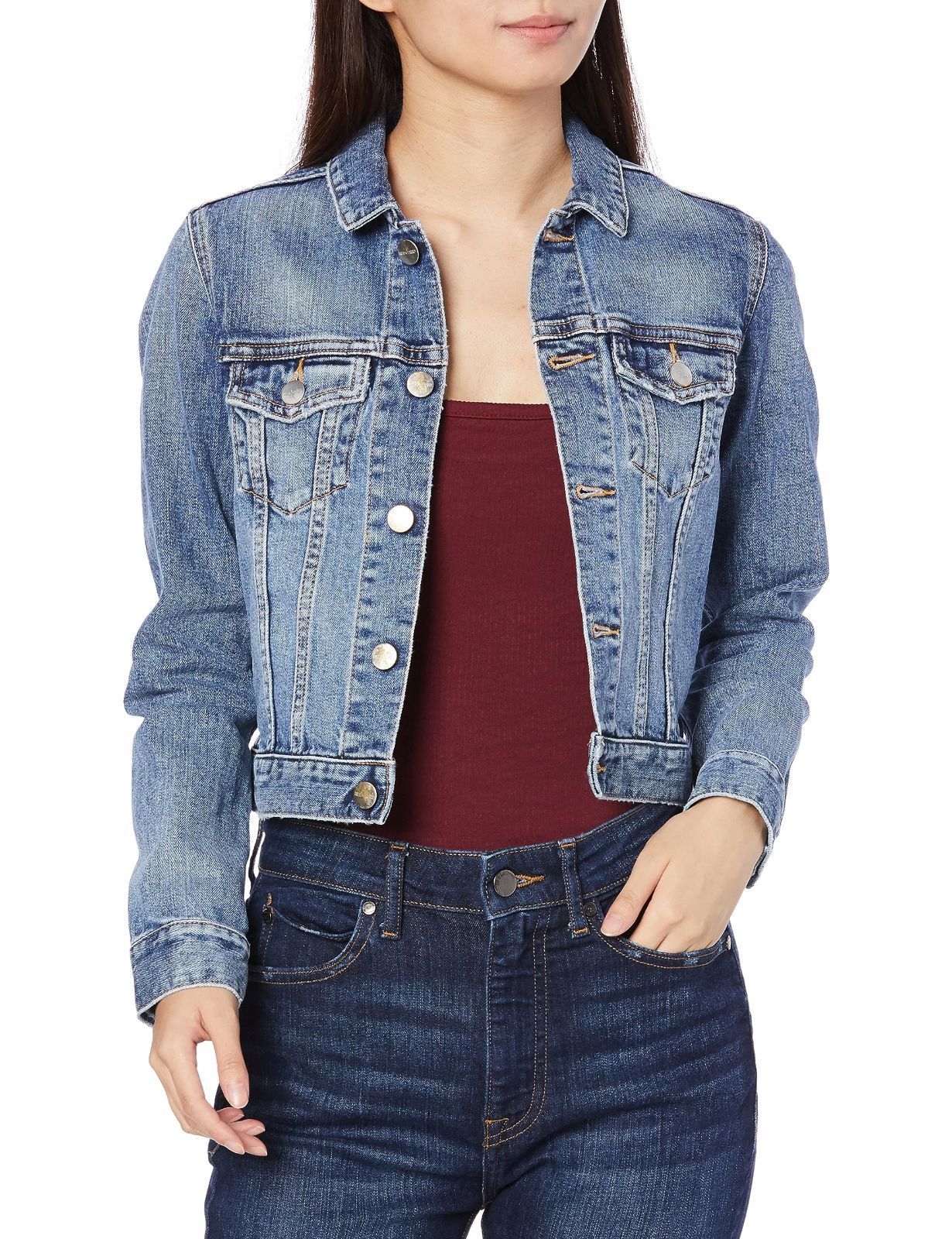 Size 1_Color akira - Stoned Mid レッドカード デニムジャケット Crosby レディース Akira-Stoned Mid