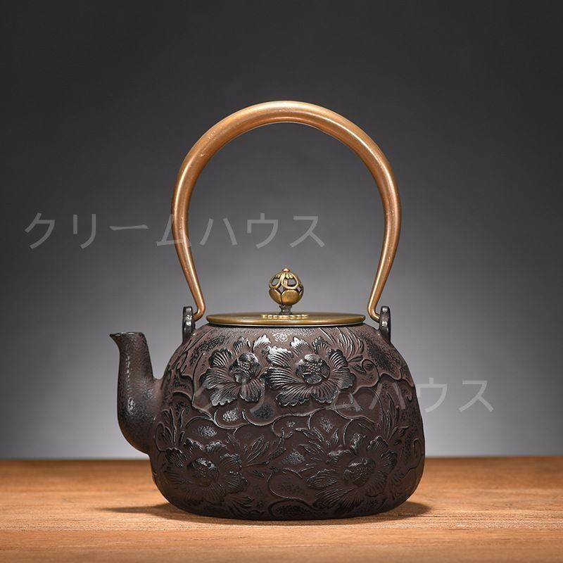 道具 職人手作り 鉄びん 鉄分補給 急須 茶こし付き 未塗装鉄器