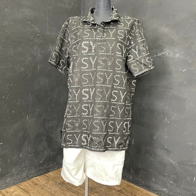 SY32 스키퍼 그래픽 셔츠 반팔 SYG-22SP005 블랙 팬츠 XL 사이즈 쇼츠 화이트 남성 골프웨어 세트 봄 여름 스위트 이어즈/301053