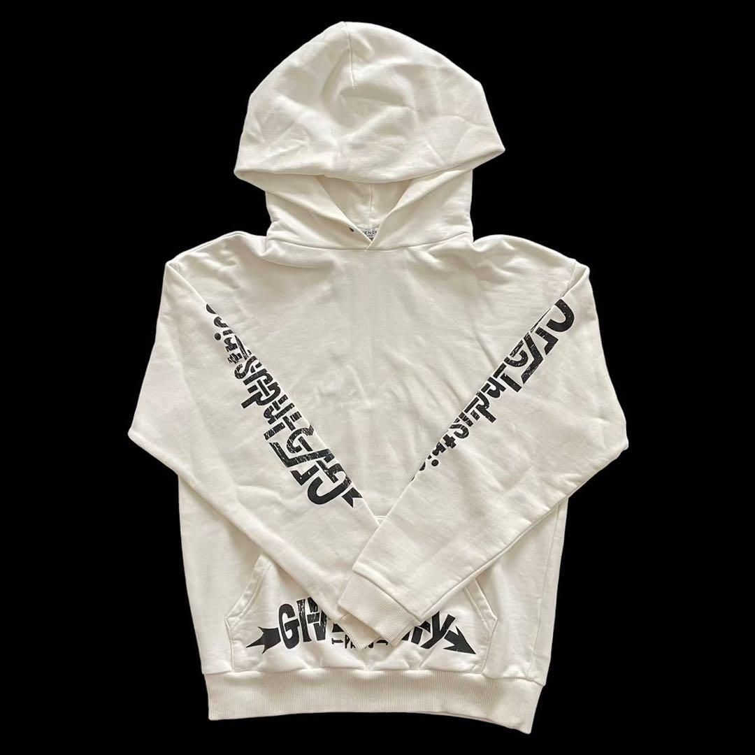 GIVENCHY ジバンシィ ロゴ プリント フード パーカー コットン - メルカリ