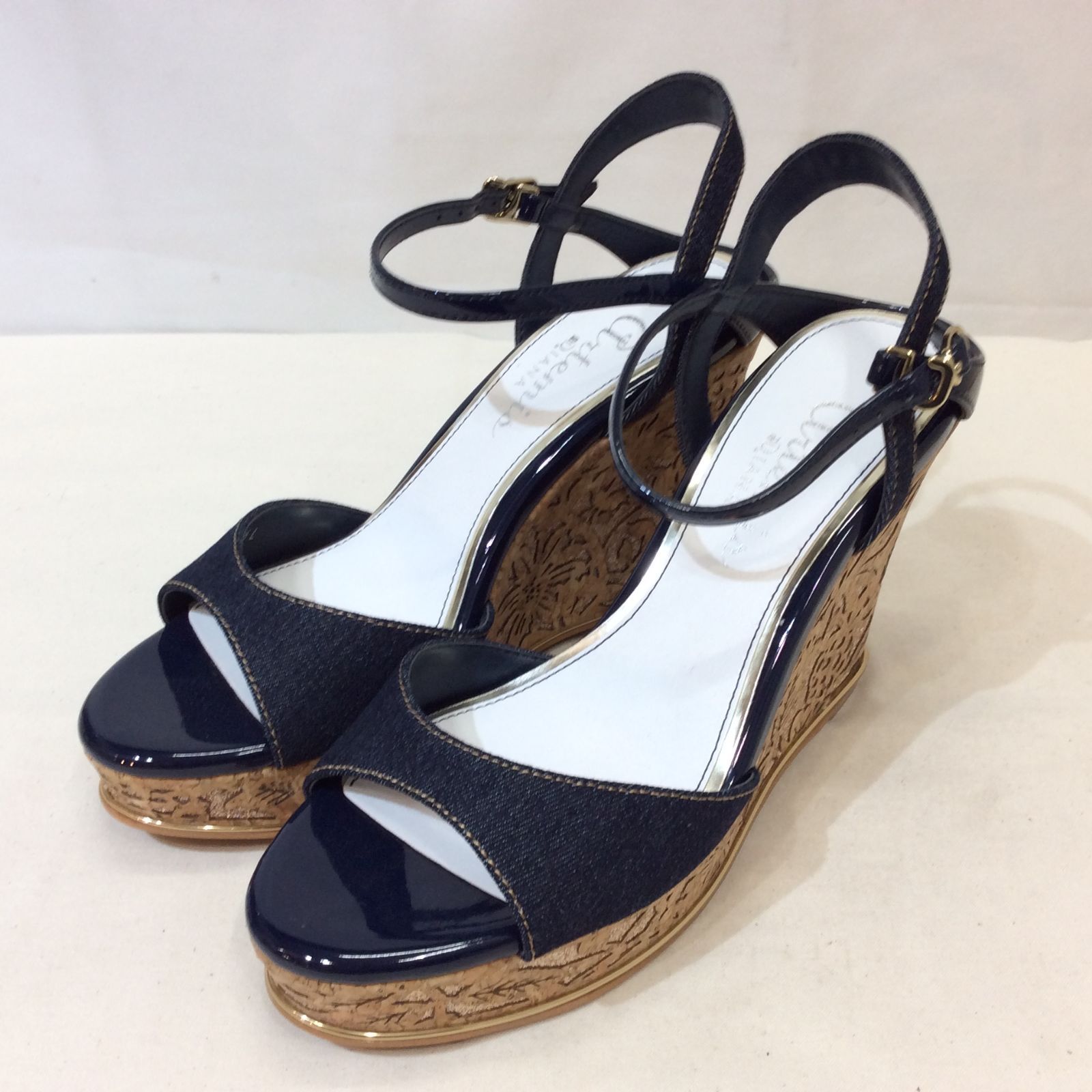 DIANA ダイアナ ミュール サンダル デニム ヒール ブルー 新品 未使用 DIANA ダイアナ ミュール サンダル デニム ヒール ブルー 新品