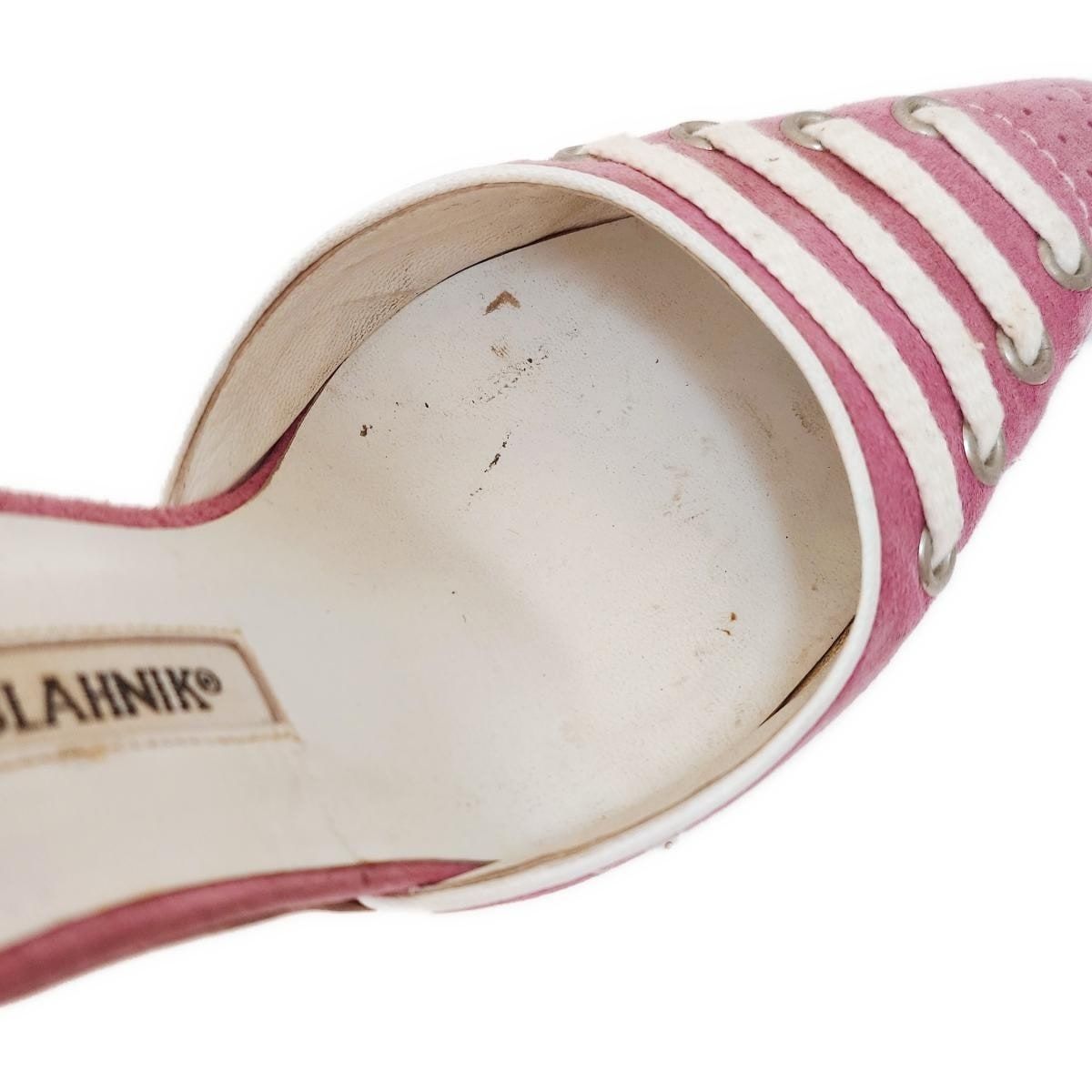 MANOLO BLAHNIK(マノロブラニク) ミュール 36 レディース ピンク