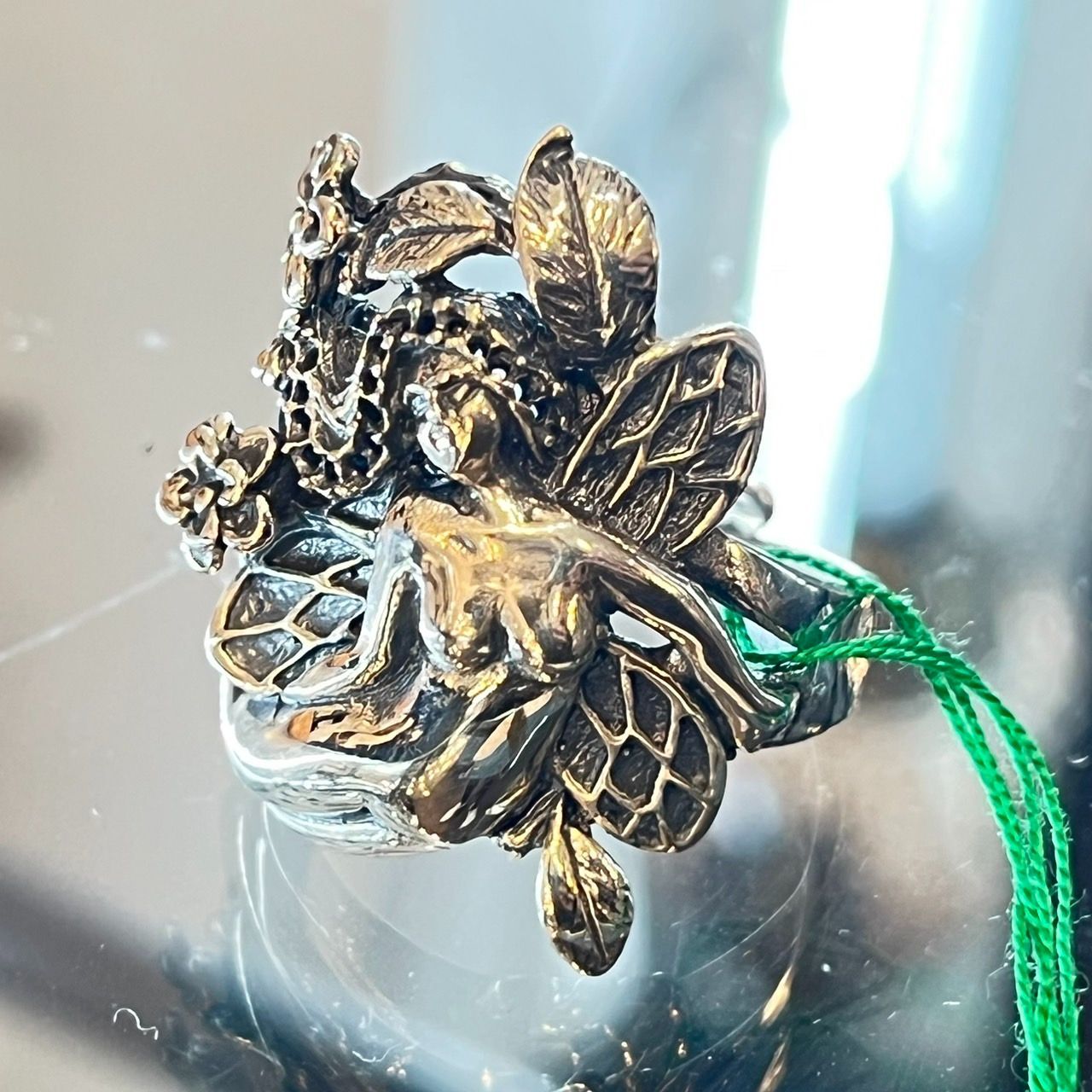 妖精 花柄 リング silver925 20号 19号 21号 指輪 1点物 ハンドメイド 