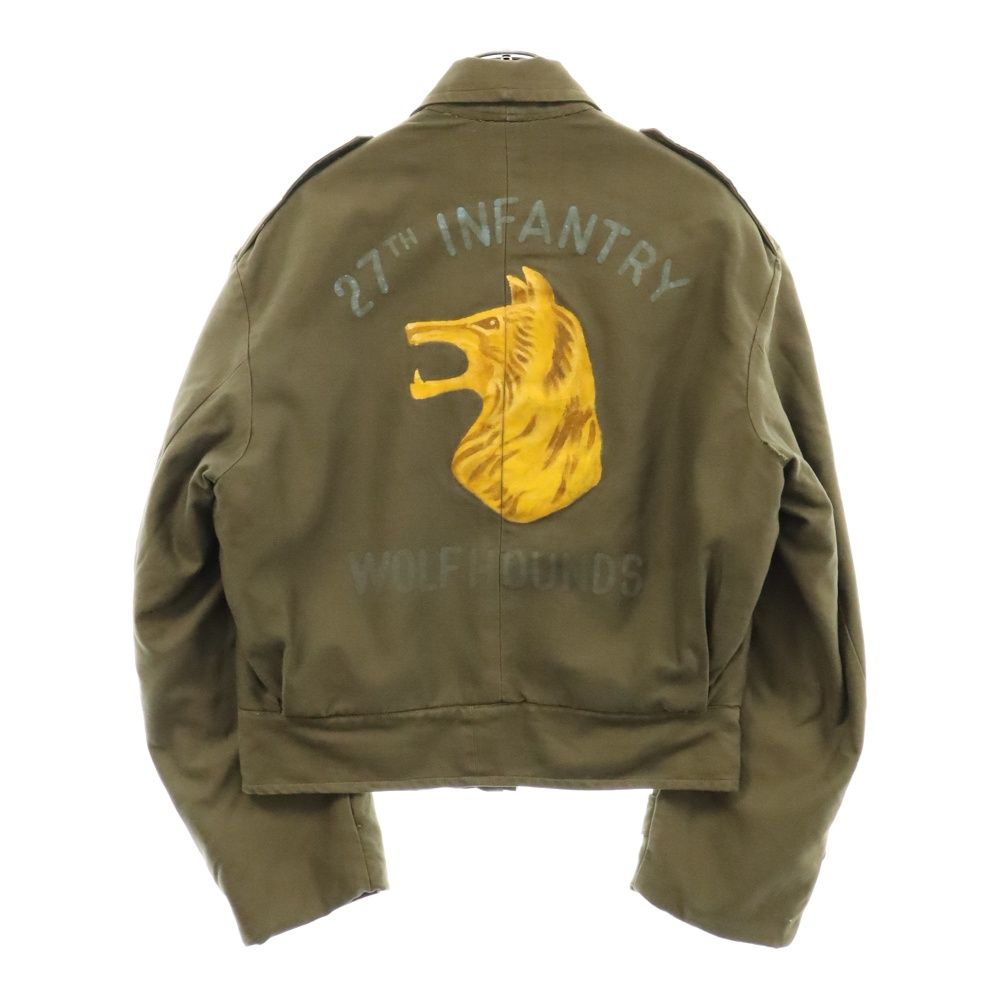 VINTAGE (ヴィンテージ) 30S～40S VINTAGE ヴィンテージ アメリカ軍 27歩兵 バックプリント ジップアップ フィールドジャケット ミリタリー カーキ