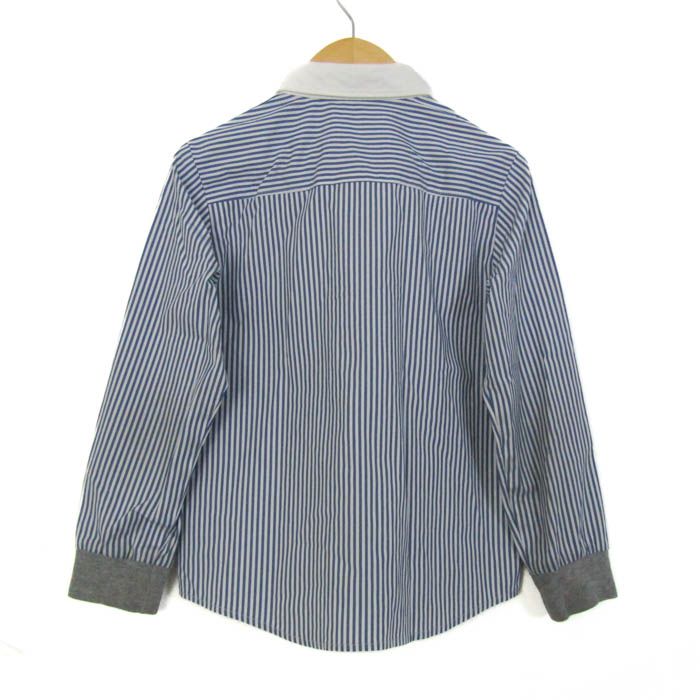 ファミリア 長袖シャツ トップス ストライプ柄 ネクタイ付き キッズ