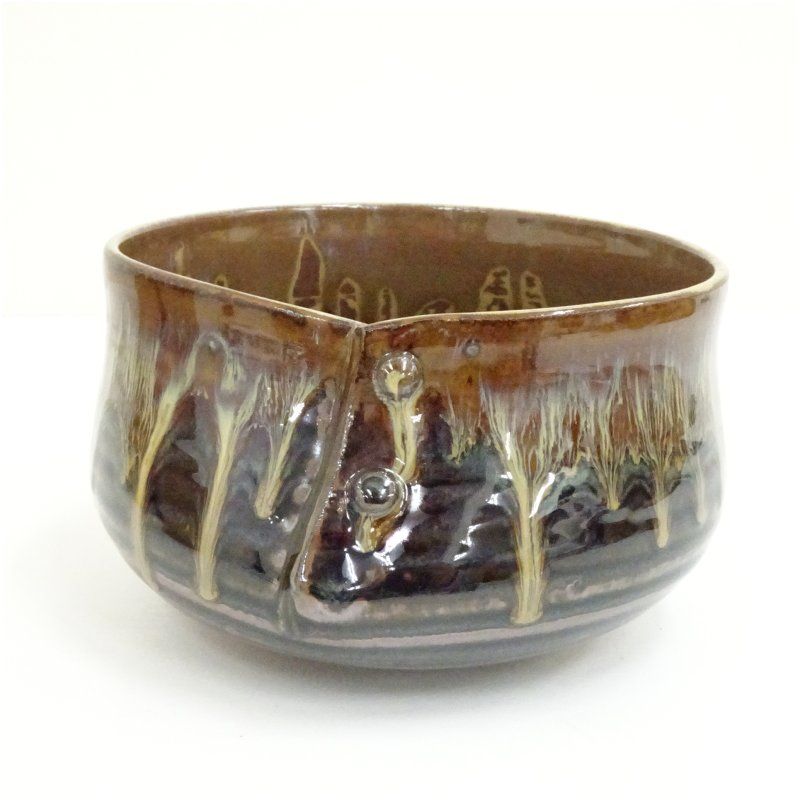 高取焼 十三代 高取八仙造 綴目建水 共箱 茶道具 茶道 おしゃれ 道具 けんすい こぼし 茶器 お茶 抹茶 骨董 茶会 茶席 茶事 茶の湯