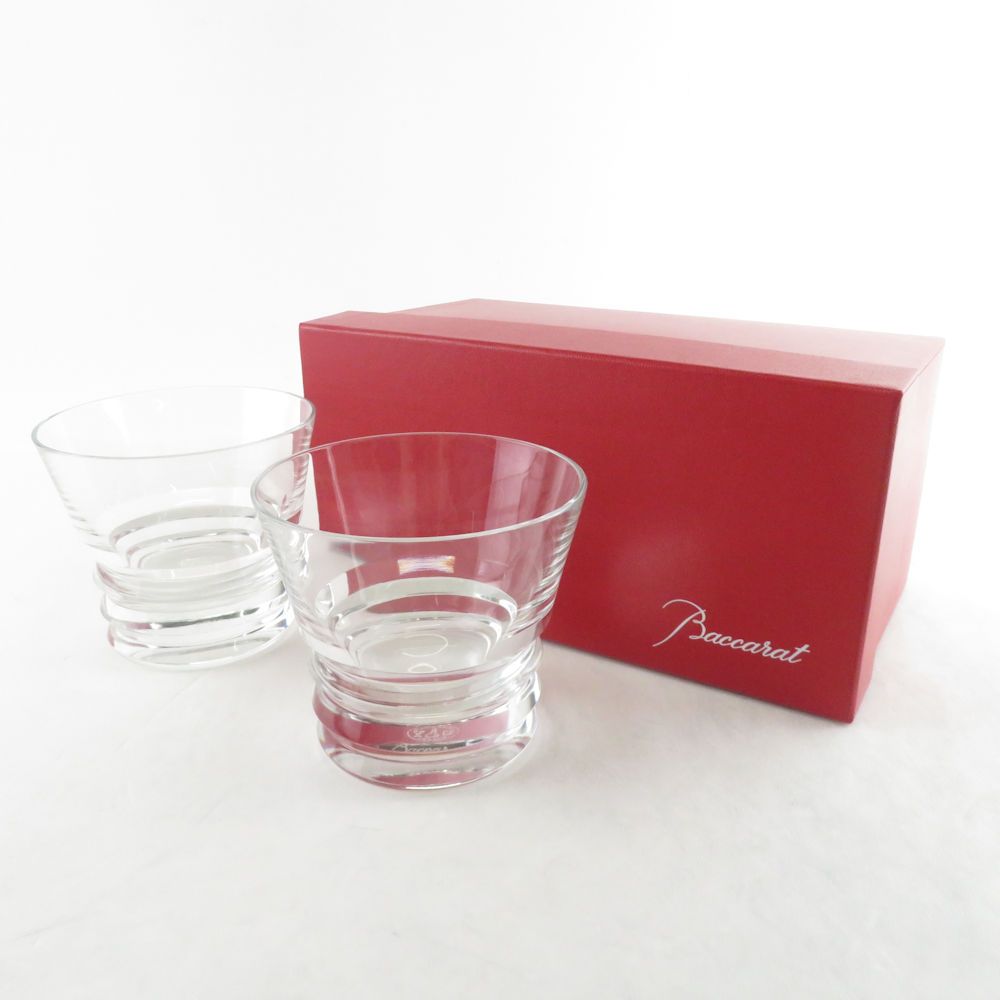 Baccarat バカラ ベガ タンブラー 2点 クリスタル ペア ロックグラス ファッション SU6139A2