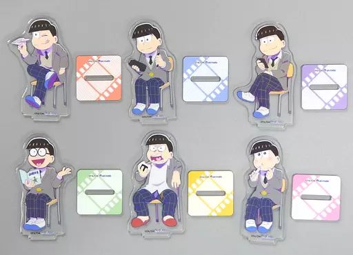 おそ松さん　6つ子　アクリルスタンド　アートパネル　ボード　6点セット　えいが 中古】アクリルスタンド・アクリルパネル [単品] 6つ子 描き下ろし