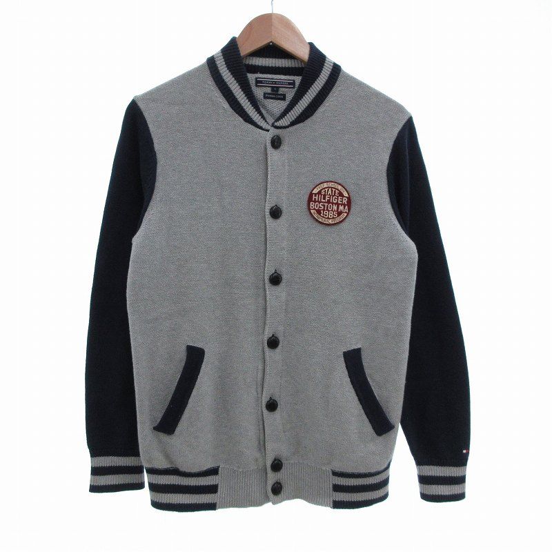 トミーヒルフィガー TOMMY HILFIGER スタジャン ニット カーディガン S 