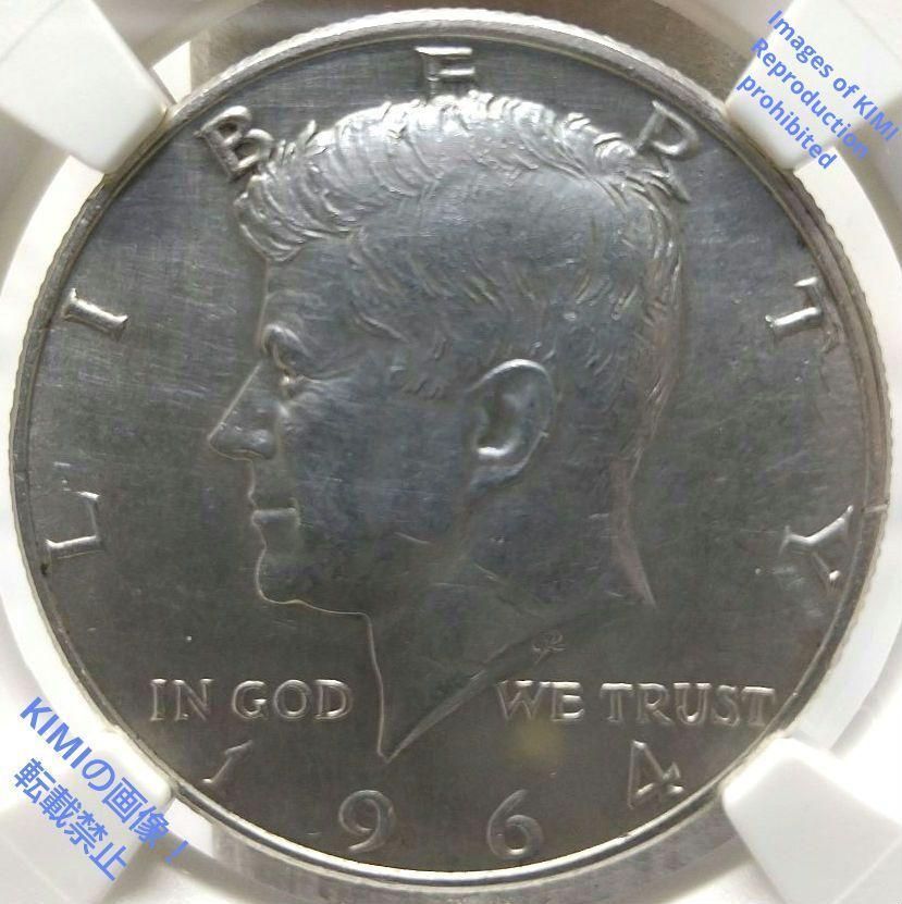 Coin United States Half Dollar 1964 NGC D 50C AU DETAILS