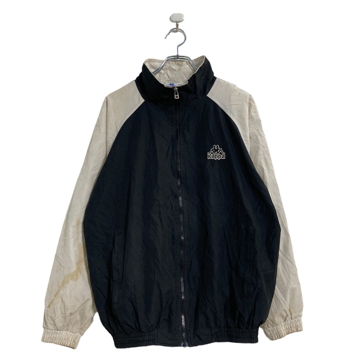 Kappa Sport ナイロン ジャケット M ホワイト ブラック カッパ 
