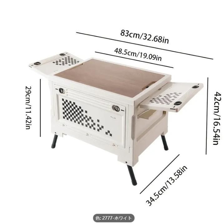 フリップトップ蓋付き高品質折りたたみ式アウトドア収納ボックス -