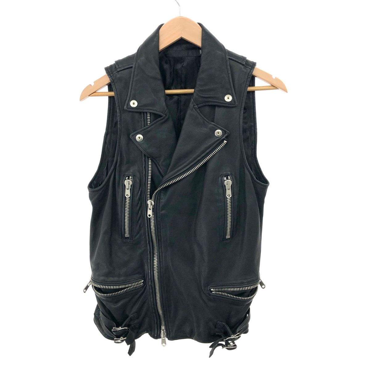 FUGA ライダースベスト 極美品】FUGA フーガ ライダースベスト 本革