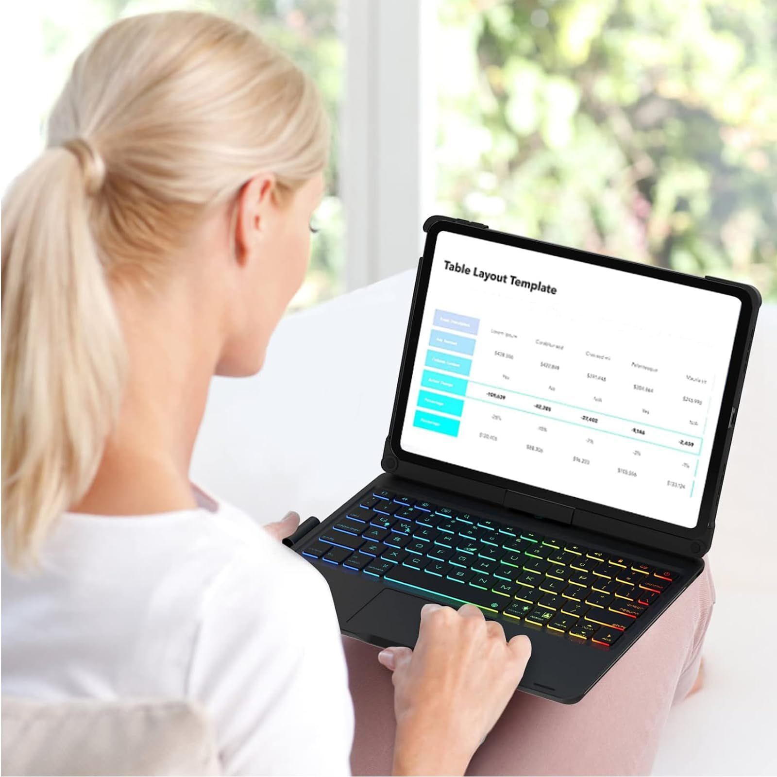 キーボードケース 360°回転180°反転
