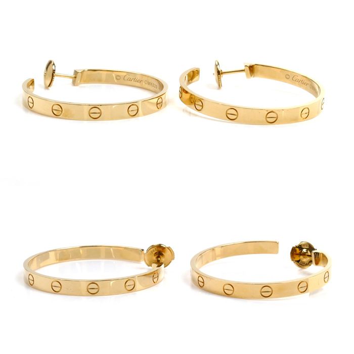 CARTIER カルティエ K18YG イエローゴールド ラブ フープ ラージ  