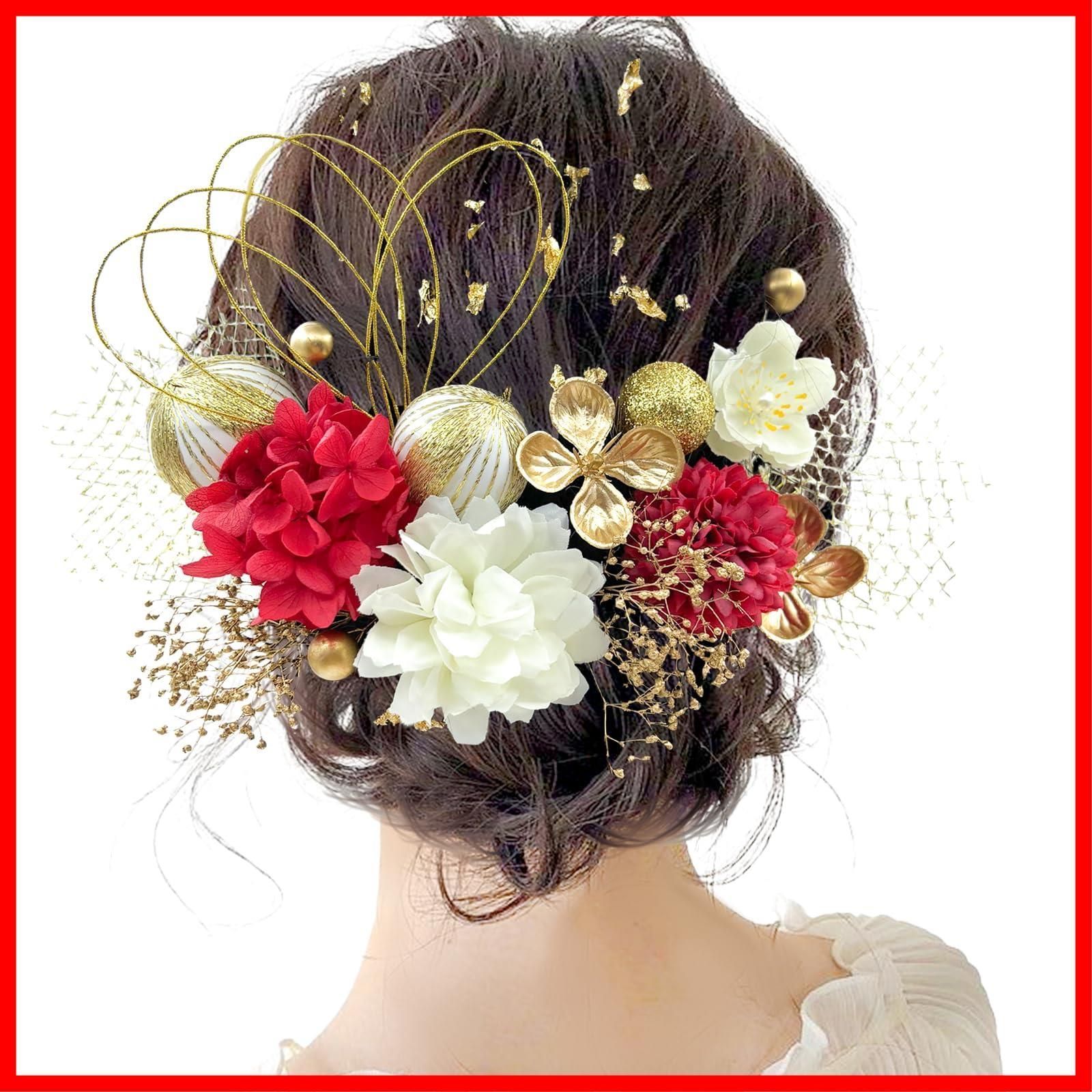 [新品・未使用]9色 和装小物 ヒナギク ヘアアクセサリー 可愛い 着物 豪華 入学式 造花 水引 かすみ草 アンティ一クベリ一 アンティ一クベリ一 和玉 ピンポンマム ダリア 卒業式 ドライフラ
