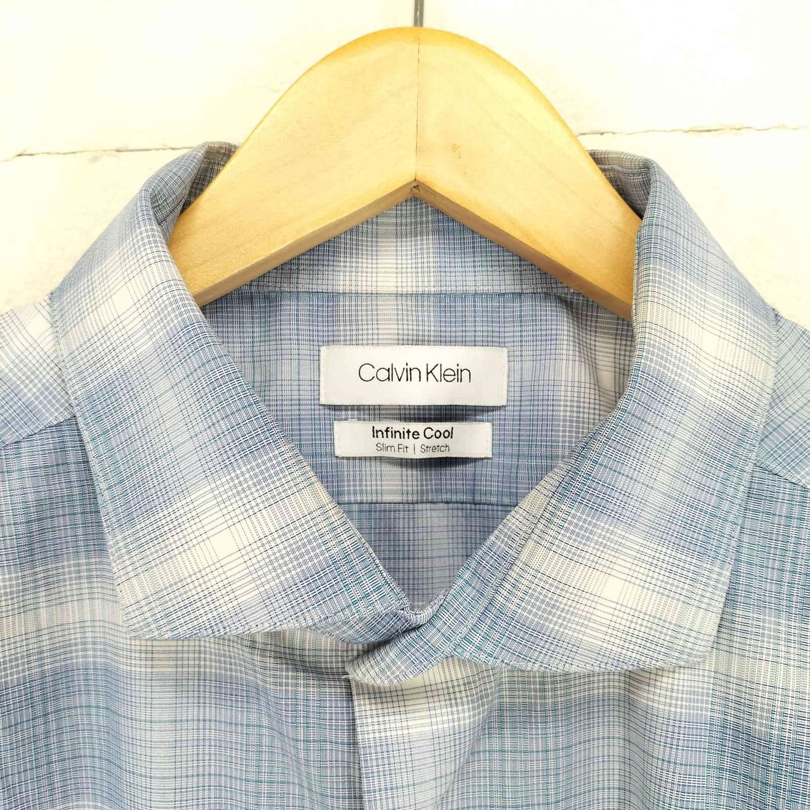   カルバンクライン　オンブレシャツ　　Lサイズ カルバンクライン CALVIN KLEIN infinite cool オンブレチェックシャツ