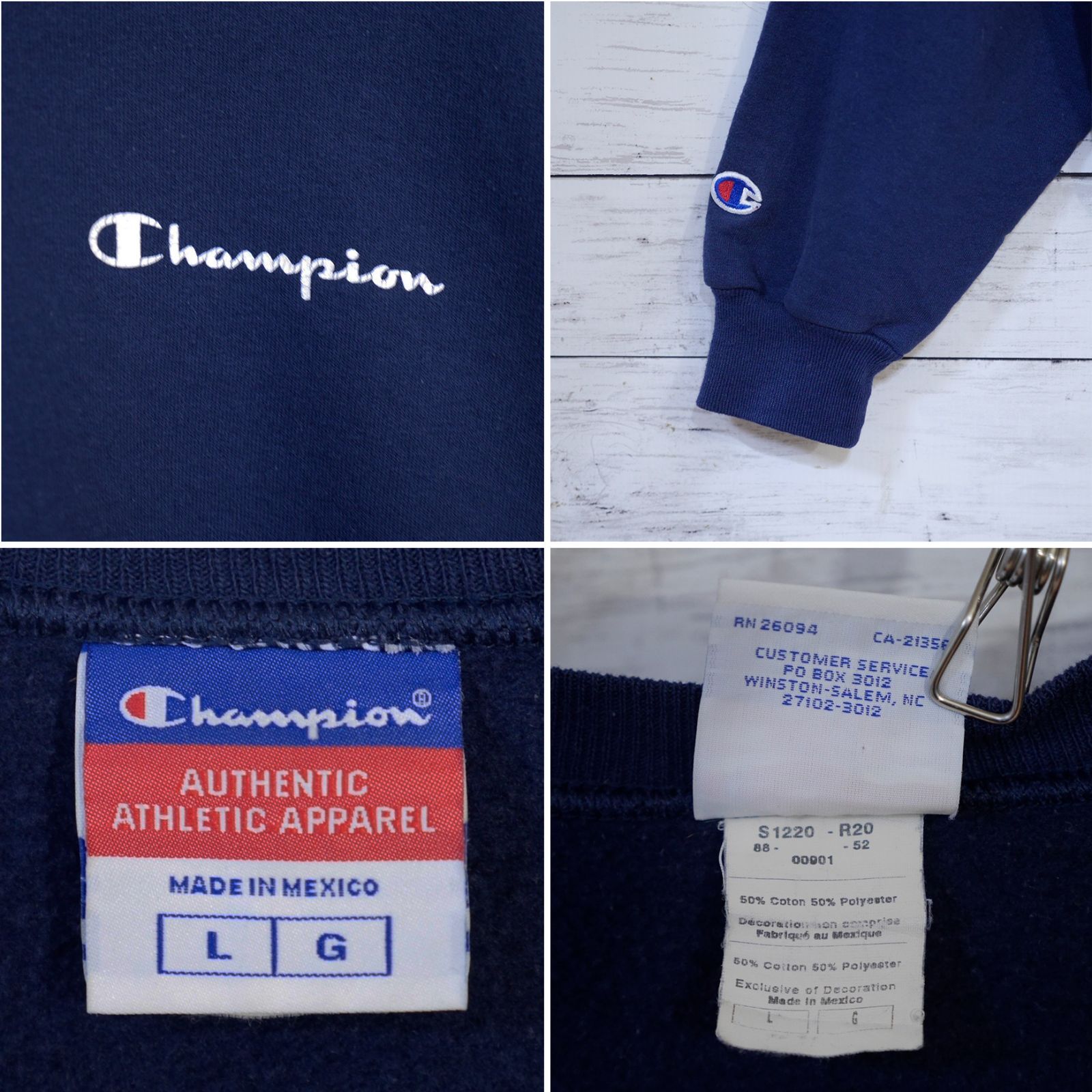 00s メキシコ製 Champion チャンピオン ワンポイント スクリプトロゴ 