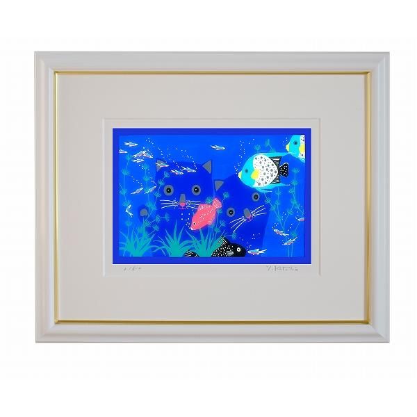 ☆ 吉岡浩太郎 ☆「 白馬の森 」シルクスクリーン四ツ 新品綺麗