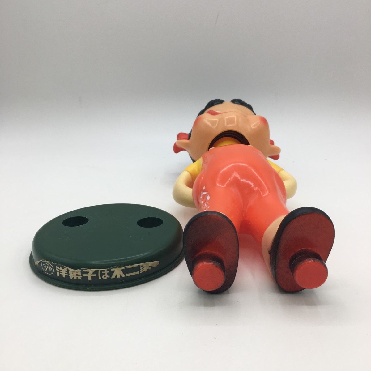 ◎◎ 不二家 首振り人形 ペコちゃん きざみ目 ソフビ　頭ネジ1本 不二家 首振り人形 ペコちゃん きざみ目 ソフビ 頭ネジ1本｜中古