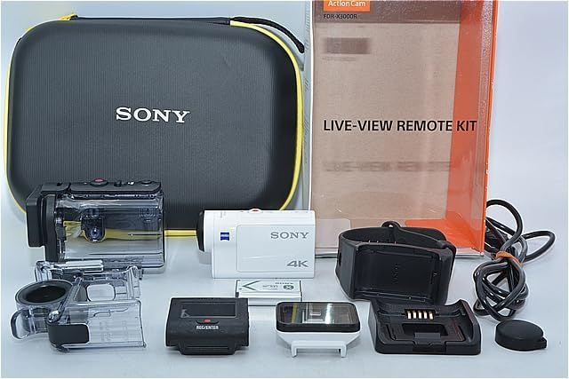 322 SONY ソニー ウエアラブルカメラ アクションカム 4K 空間光学ブレ補正搭載モデル FDR-X3000R ライブビューリモコンキット