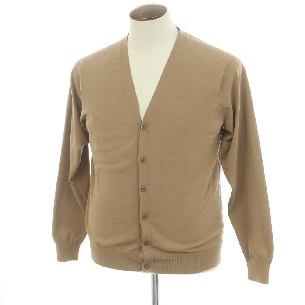 【中古】ユナイテッドアローズ UNITED ARROWS ハイゲージ コットンポリエステル カーディガン ブラウン【サイズL】【メンズ】