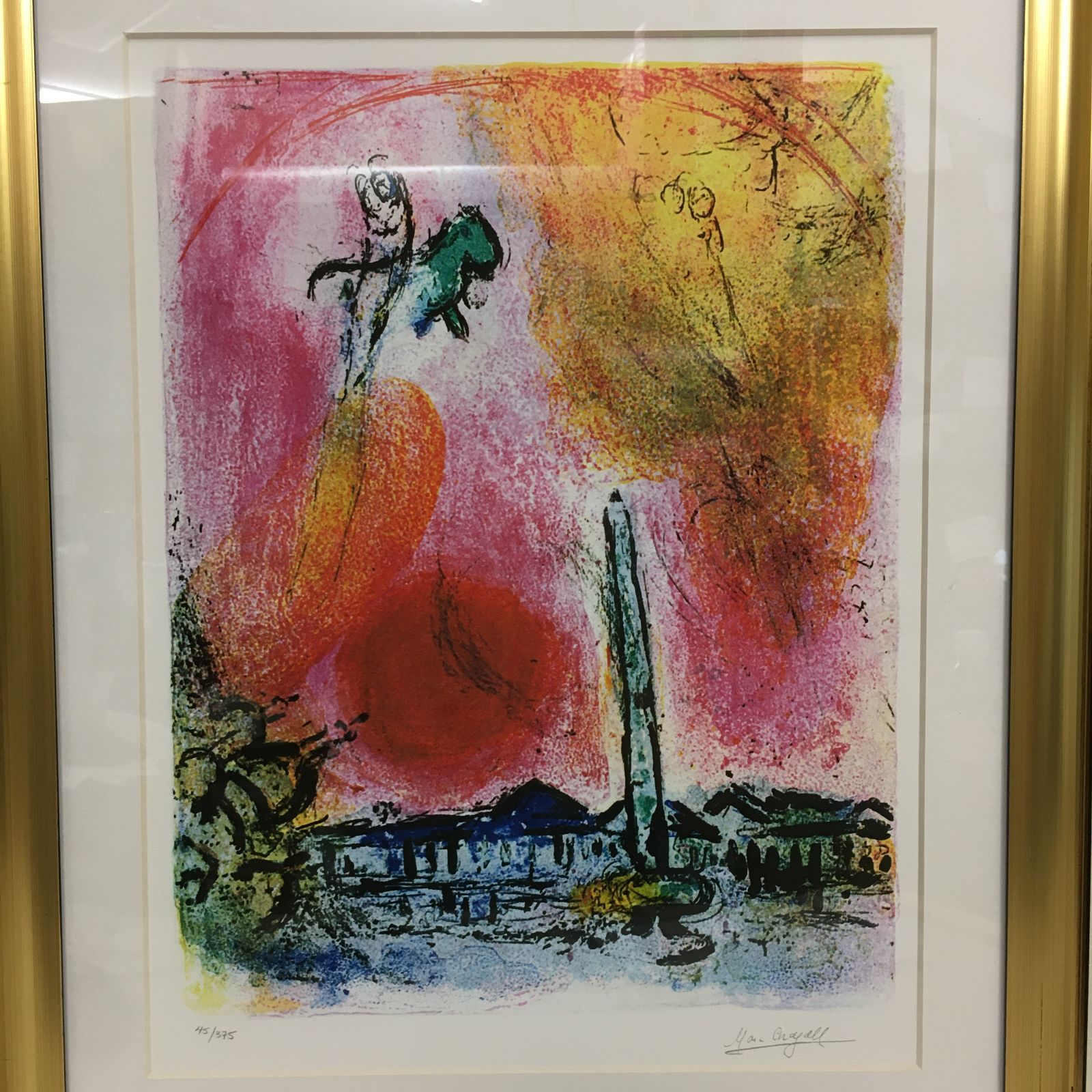 ♪扇子 マルク・シャガールMarc Chagall巨匠せんす♪