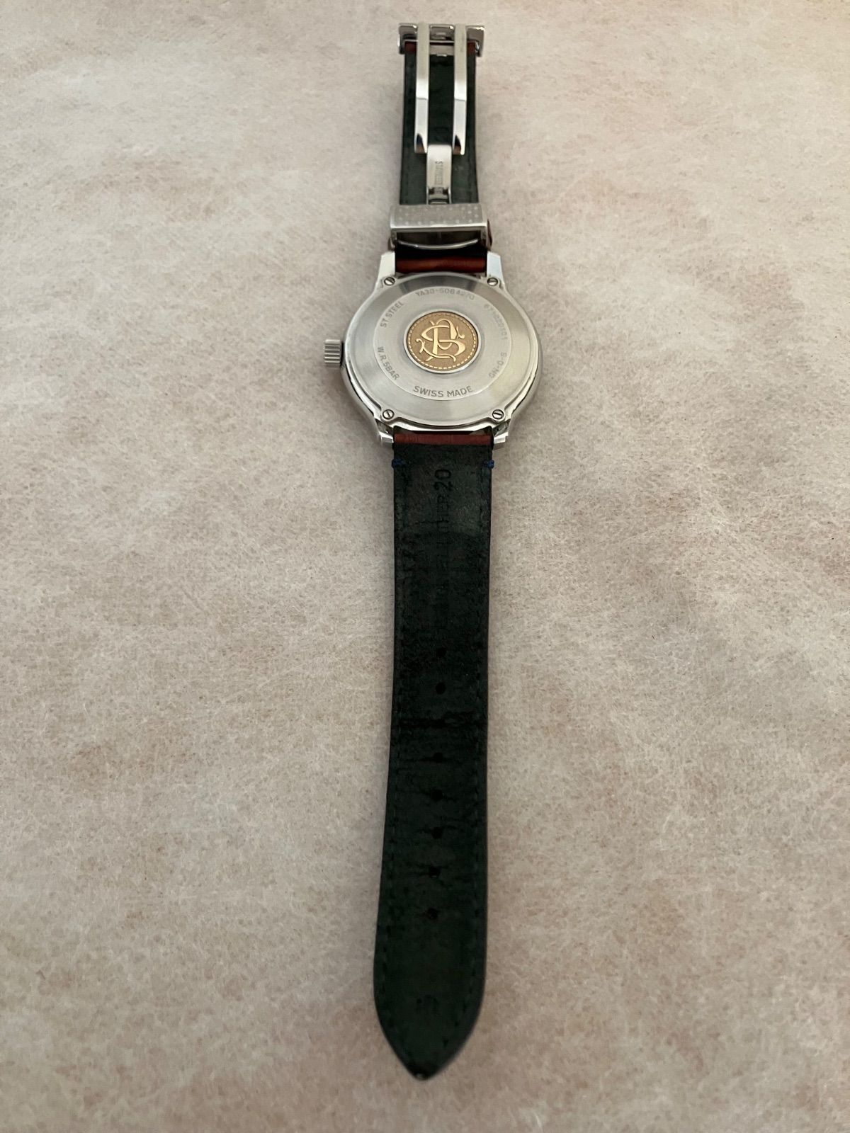 値下げ 稼働☆ポールスミス シャンパン文字盤 メンズ QZ 腕時計 革  