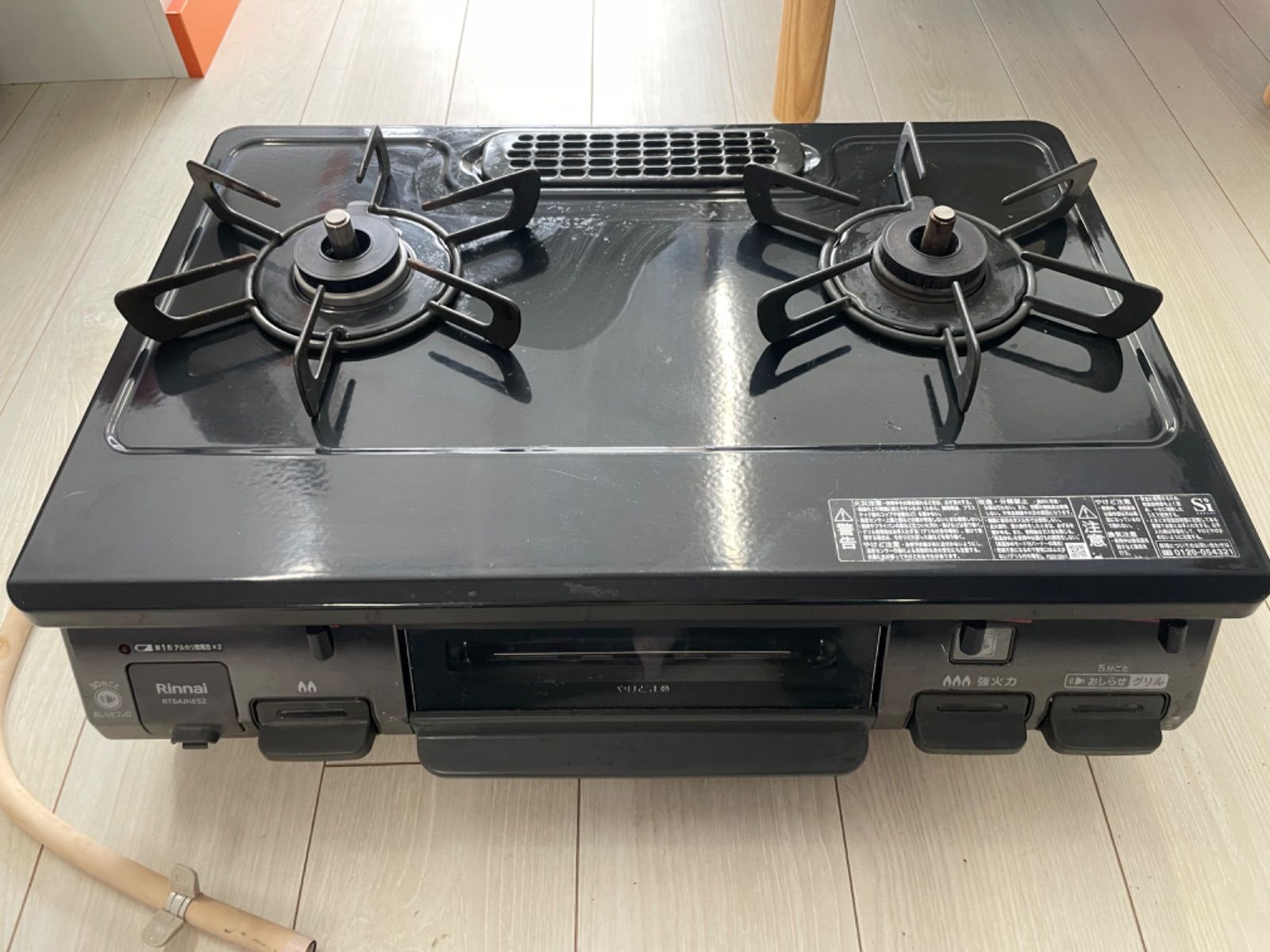 リンナイ ガステーブル 都市ガス RT64JH6S2-GR  2019年製 リンナイ（Rinnai） ガスコンロ RT64JH6S2-G 59cm/水なし片面焼き