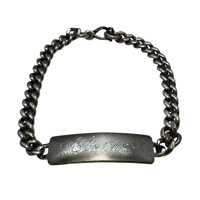50's Elco社 IDブレスレット STERLING シルバー 喜平チェーン J
