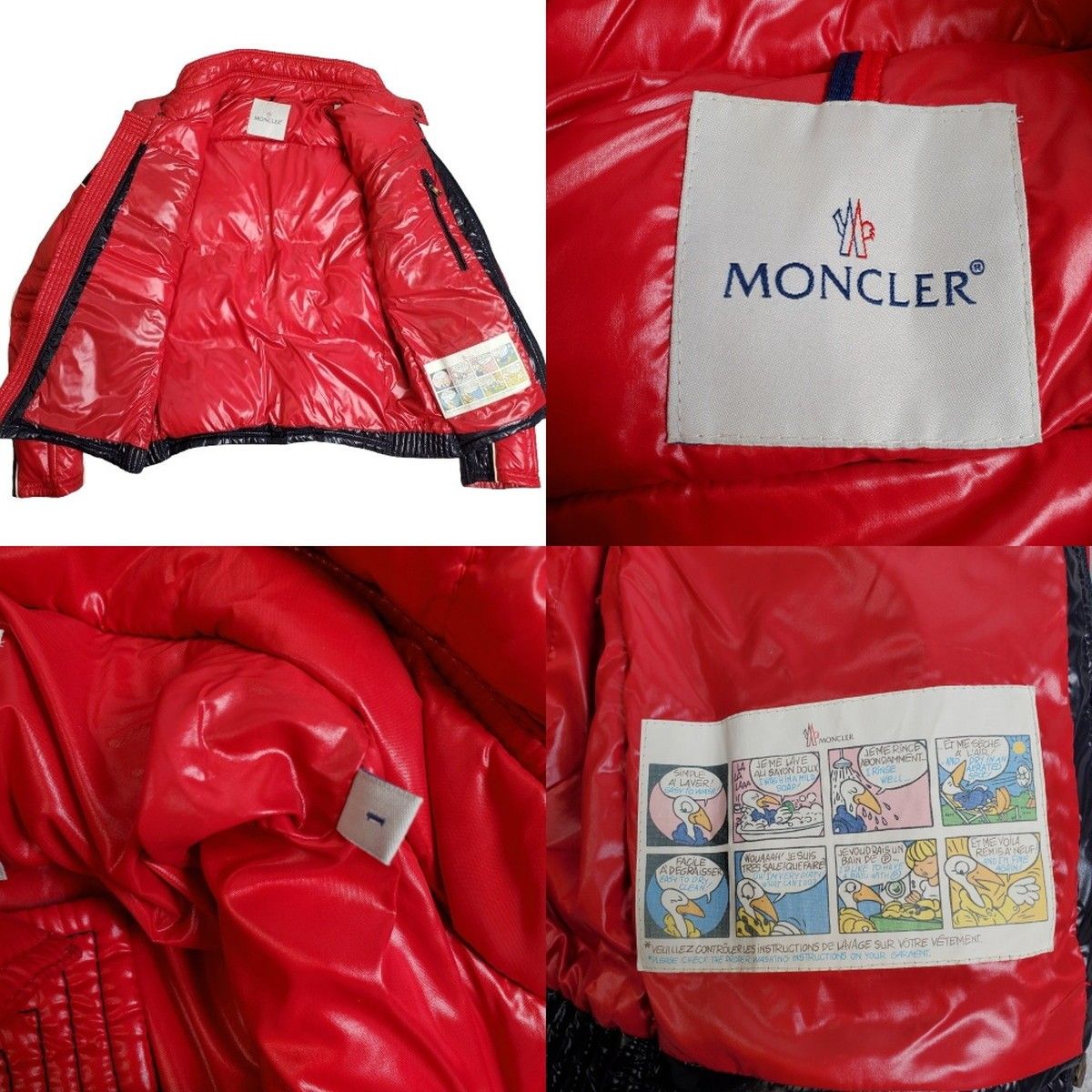 MONCLER モンクレール CANTON ロゴワッペン WZIP ライダースダウン 