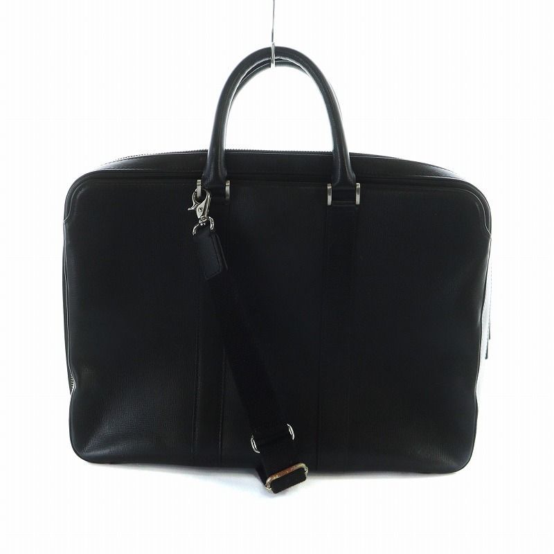 銀座タニザワ 黒 レザー ビジネスバッグ 銀座タニザワ GINZA TANIZAWA ビジネスバッグ ショルダー 2WAY ロゴ