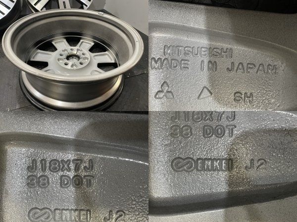 新車外し 三菱 デリカD:5 後期 純正ホイール ENKEI製 18インチ 4本