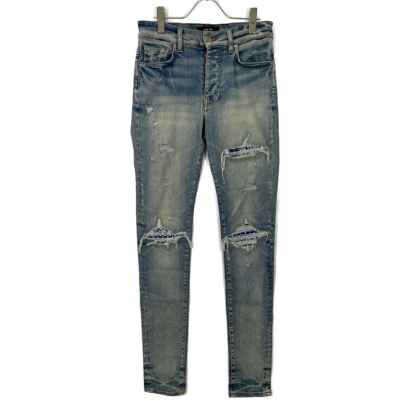 tairen様AMIRI アミリ＊バンダナストレートジーンズ ダメージ加工